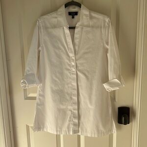 Foxcroft ladies blouse size 4 white